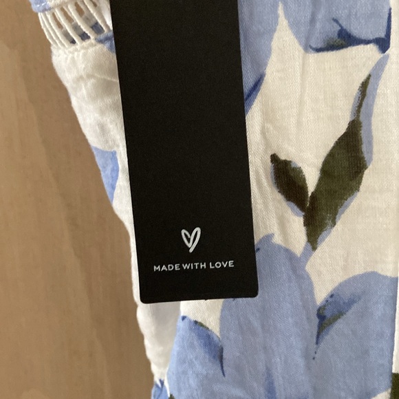 Lulu’s dress sz XS blue white floral racer back nwt - Picture 8 of 11